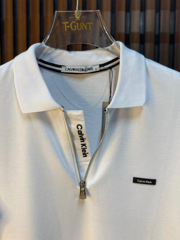 V.D Locaste Calvin Klein Logolu Polo Yaka Uzun Kollu