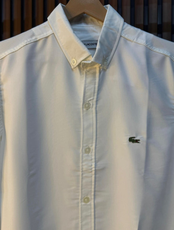 V.D Locaste Beyaz Gömlek – Lacoste Logolu